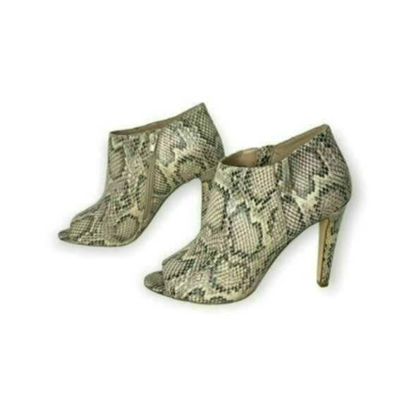 Charles Jourdan Retro Beige Paris Valentine Snakeskin Stiletto Boots Size 9 - Picture 13 of 13